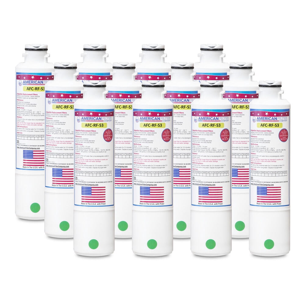 AFC® #AFC-RF-S3, Compatible with Samsung® DA-97-08006B Refrigerator Water Filter -Made in U.S.A. - 12 Filters