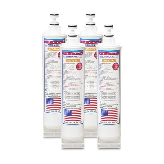 AFC® #AFC-RF-W1, Compatible with Kenmore® 50262 Refrigerator Water Filter Made in USA -4 Filters