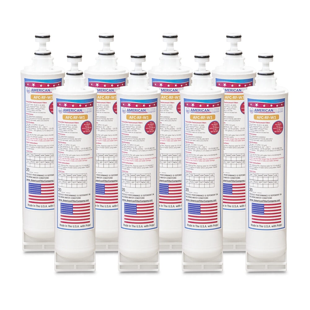 AFC® #AFC-RF-W1, Compatible with Whirlpool® 4392857 Refrigerator Water Filter Made in USA -8 Filters