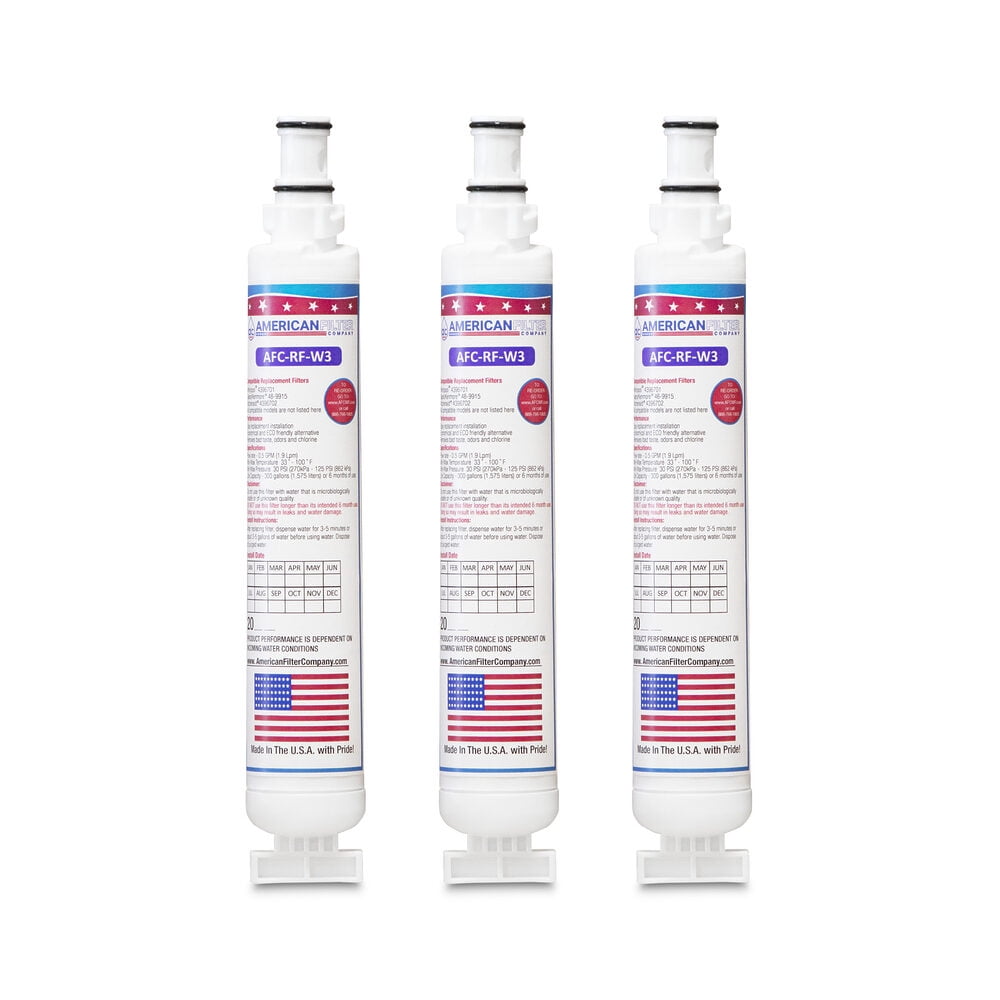 AFC® #AFC-RF-W3, Compatible with KitchenAid® 4396706 Refrigerator Water Filter Made in USA -3 Filters
