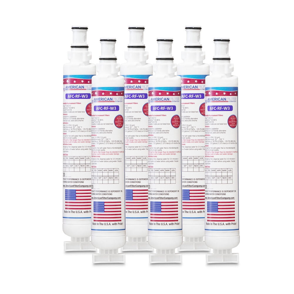 AFC® #AFC-RF-W3, Compatible with Whirlpool® WF-L200V Refrigerator Water Filter -Made in U.S.A. - 6 Filters