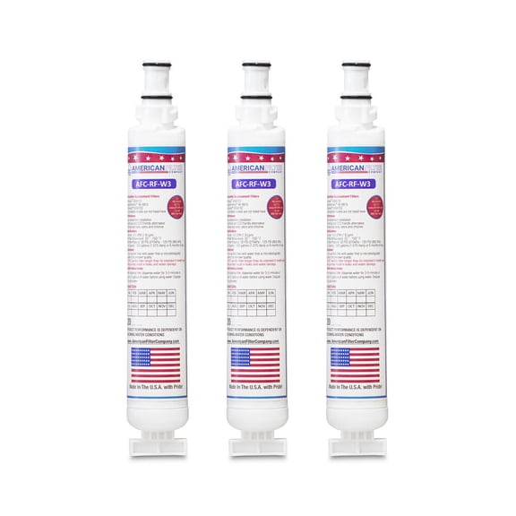 AFC® #AFC-RF-W3, Compatible with Whirlpool® WF-NL120V Refrigerator Water Filter -Made in U.S.A. - 3 Filters