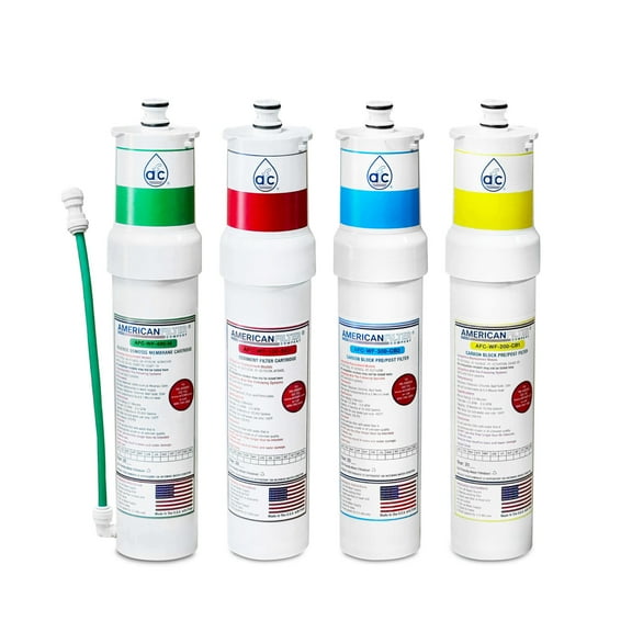 AFC® #AFC-WF-100-SED, Compatible with 3M® 47-55702G2 Water Factory SQC4 System Kit including RO Membrane - 6 Month Pack Full Set