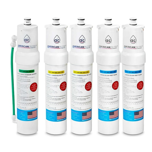 AFC® #AFC-WF3M-100-SED, Compatible with 3M® 47-55706CM Water Factory SQC3 System Kit including RO Membrane - 1 Year Pack Full Set