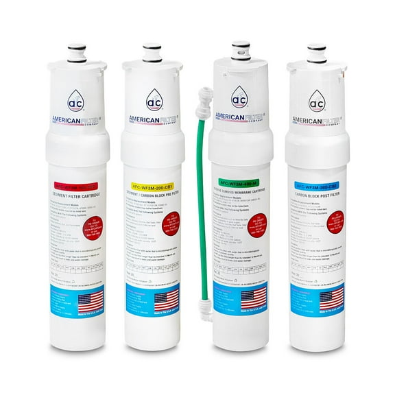 AFC® #AFC-WF3M-100-SED, Compatible with 3M® 47-55712CM Water Factory SQC4 System Kit including RO Membrane - 6 Month Pack Full Set
