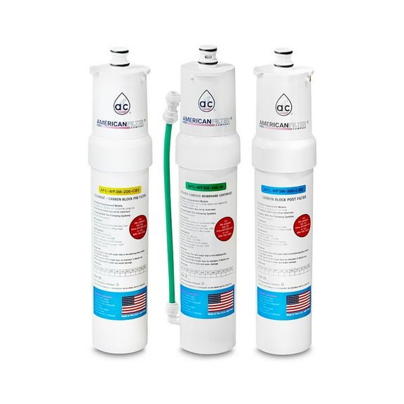AFC® #AFC-WF3M-100-SED, Compatible with Neo-Pure® NP-3M06 Water Factory SQC3 System Kit including RO Membrane - 6 Month Pack Full Set