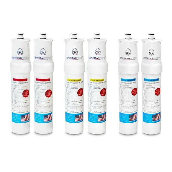 AFC® #AFC-WF3M-200-CB1, Compatible with 3M® 47-55710G2 Water Factory SQC4 System Kit without RO Membrane - 1 Year Pre and Post Filter Kit