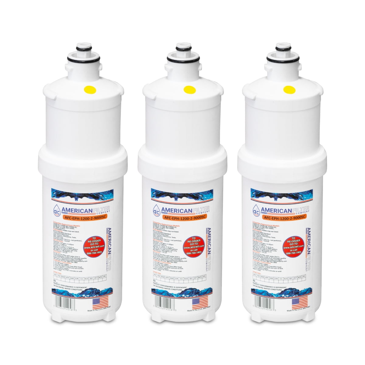AFC® #AFCEPH1200112000C Water Filter -Made in U.S.A. - 3 Filters ...
