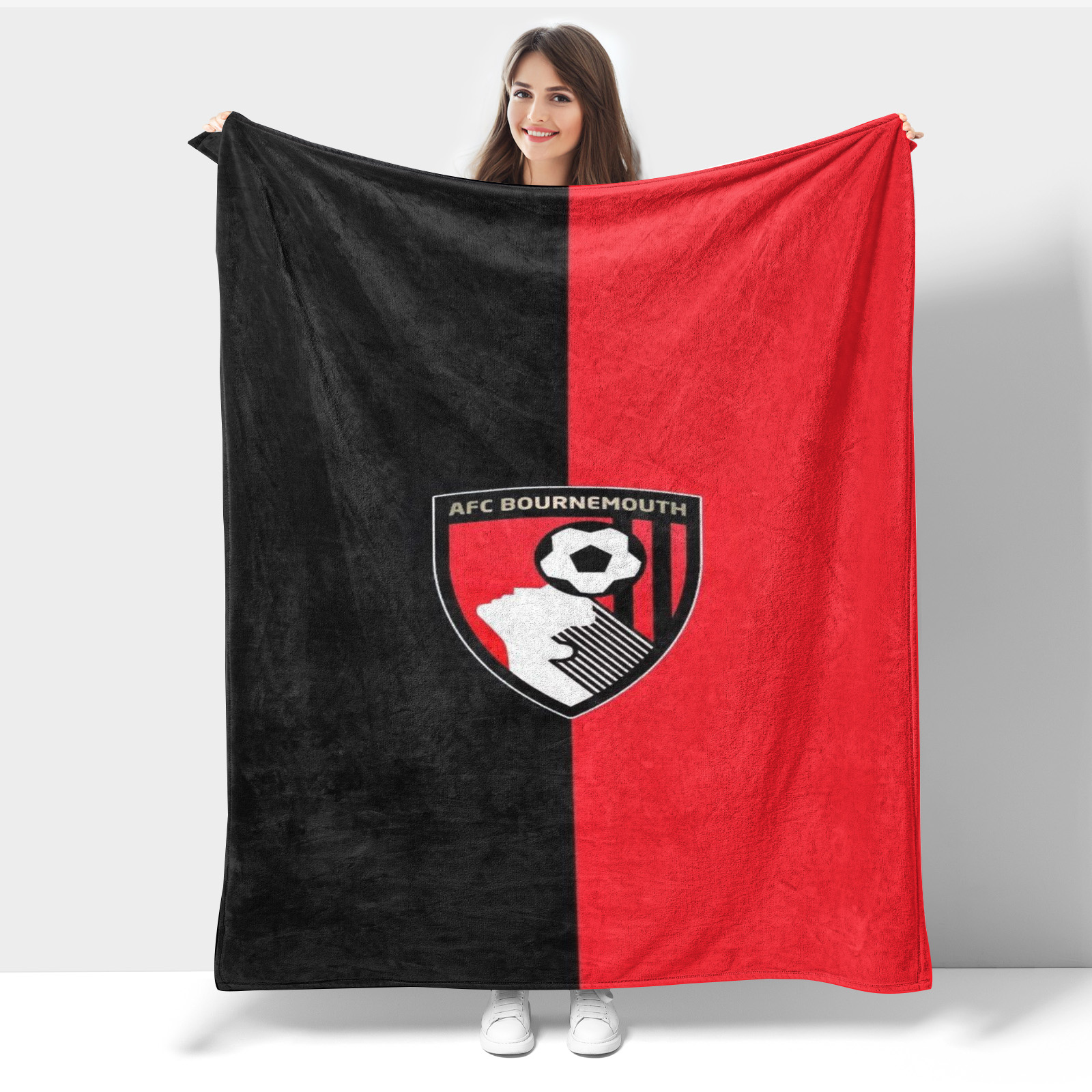 AFC_ Bournemouth Football Throw Blanket,Soccer Flannel Blanket,Classic