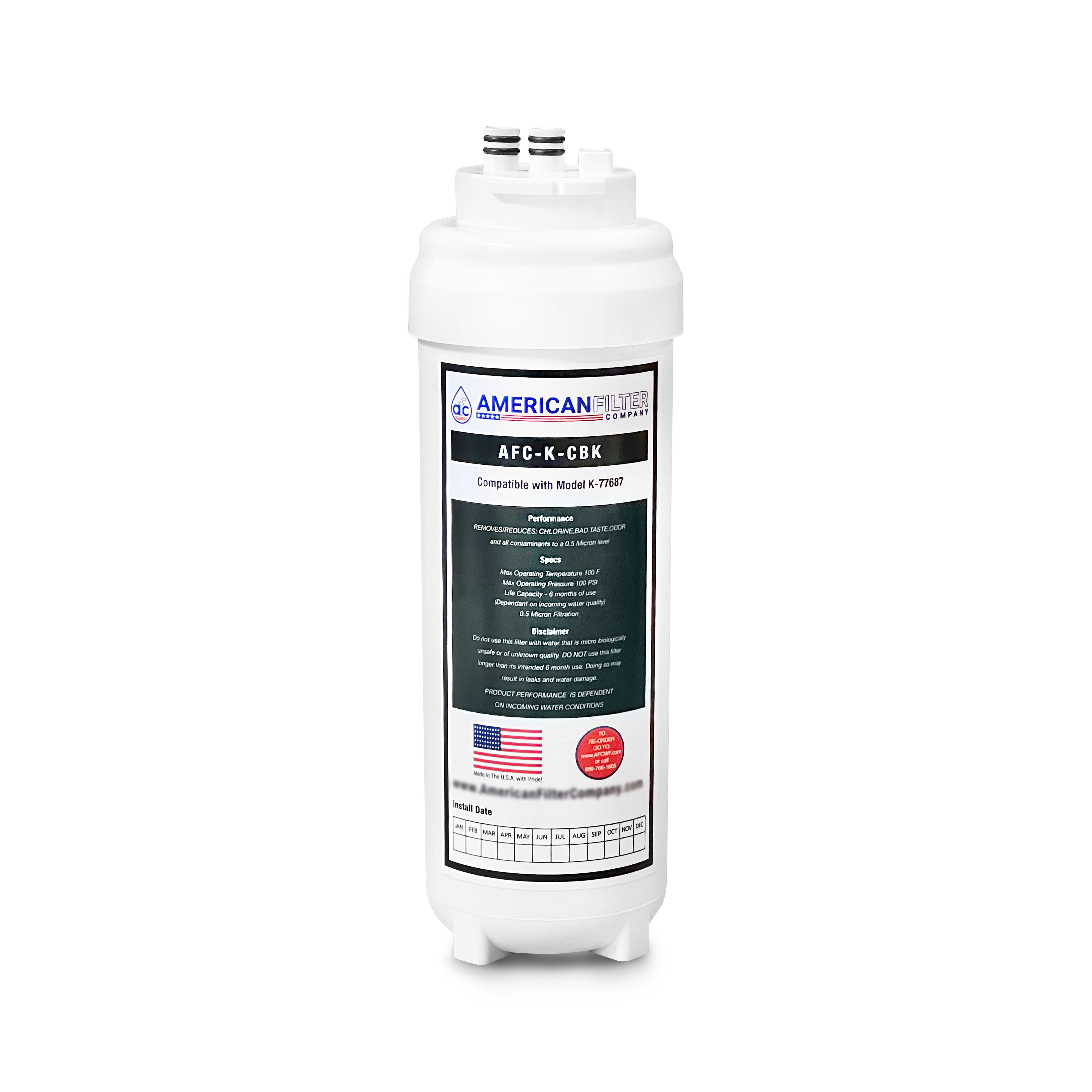 AFC Black Under Sink Replacement Water Filter