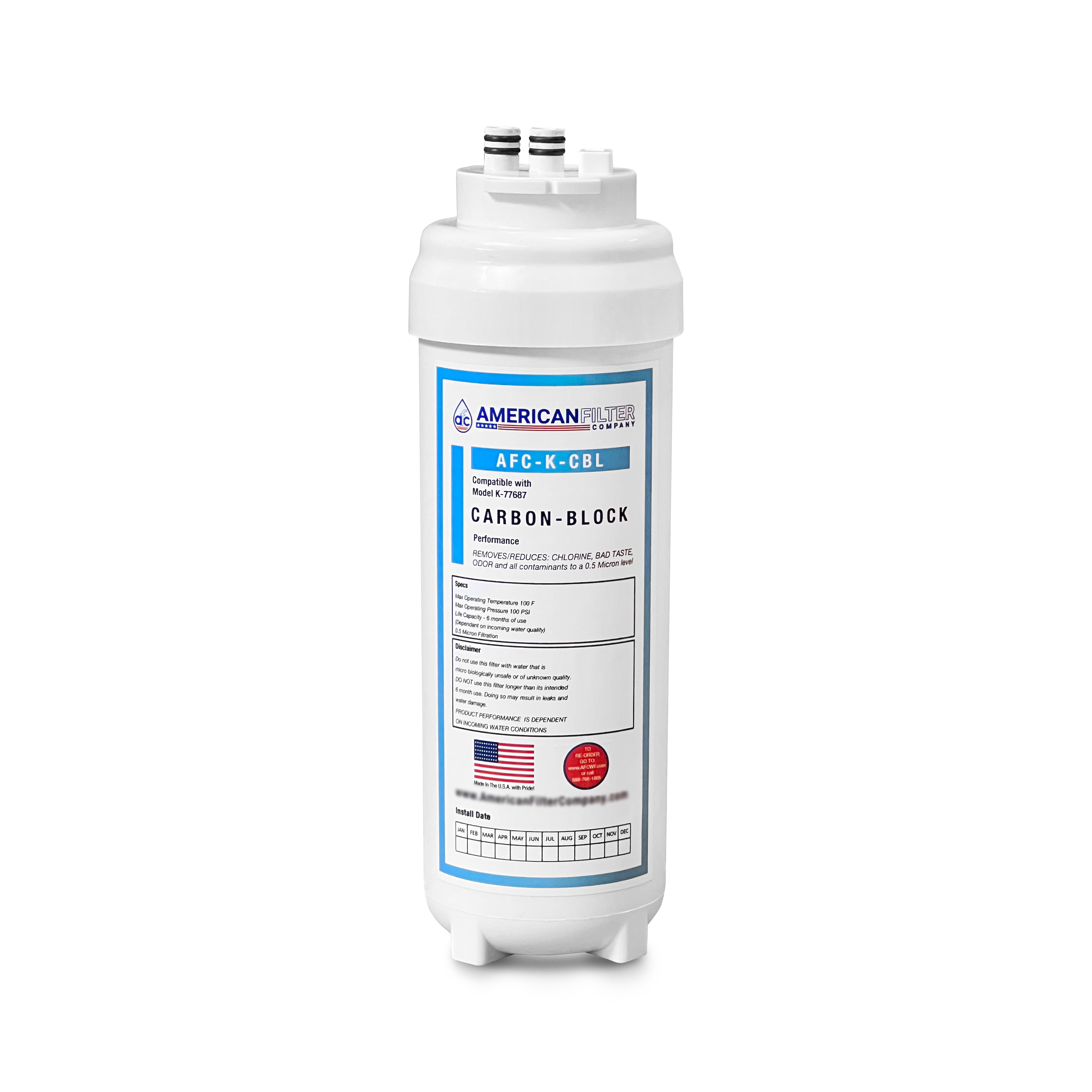AFC Carbon Block Under Sink Replacement Water Filter