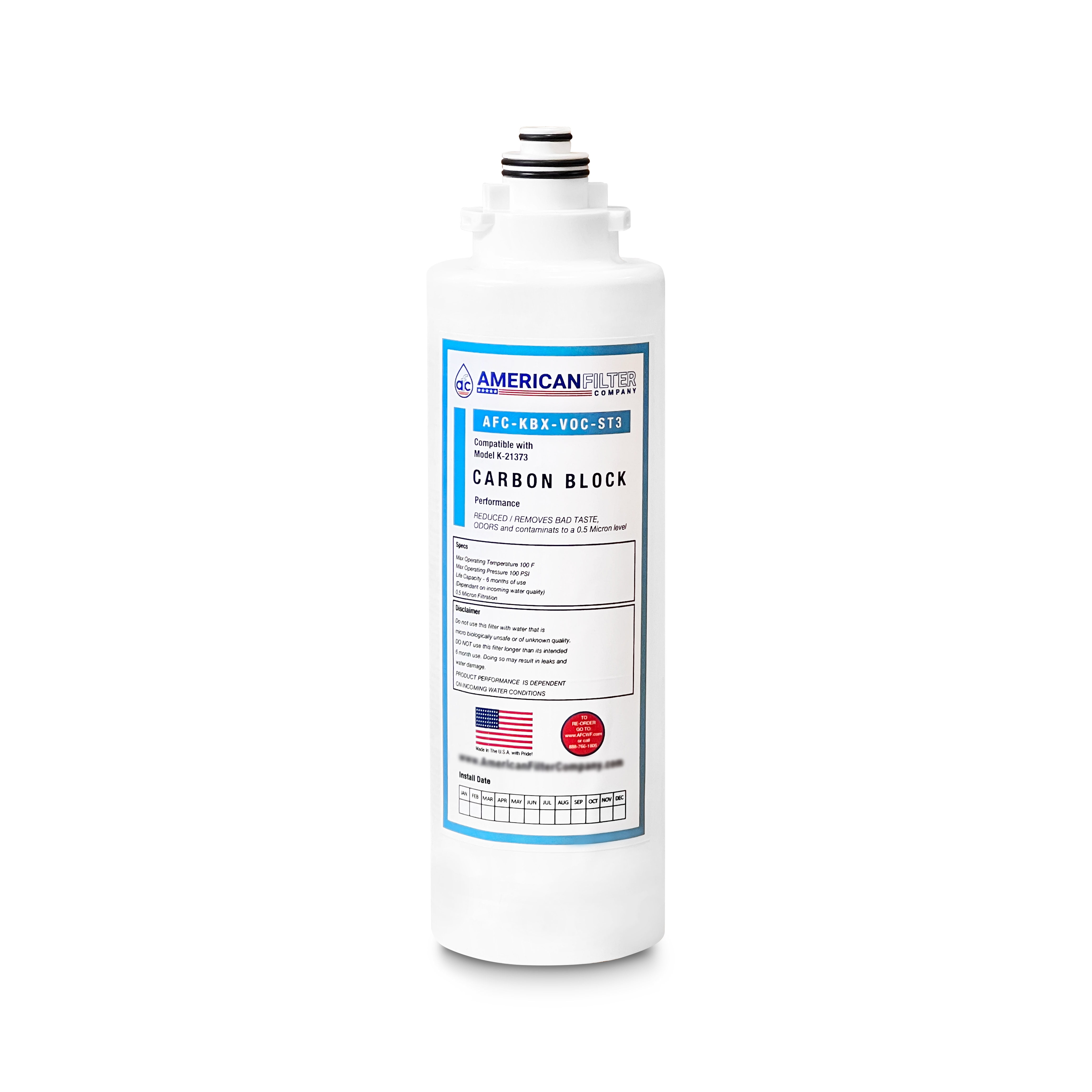 AFC-KBX-VOC-ST3 Under Sink Carbon Block Water Filter