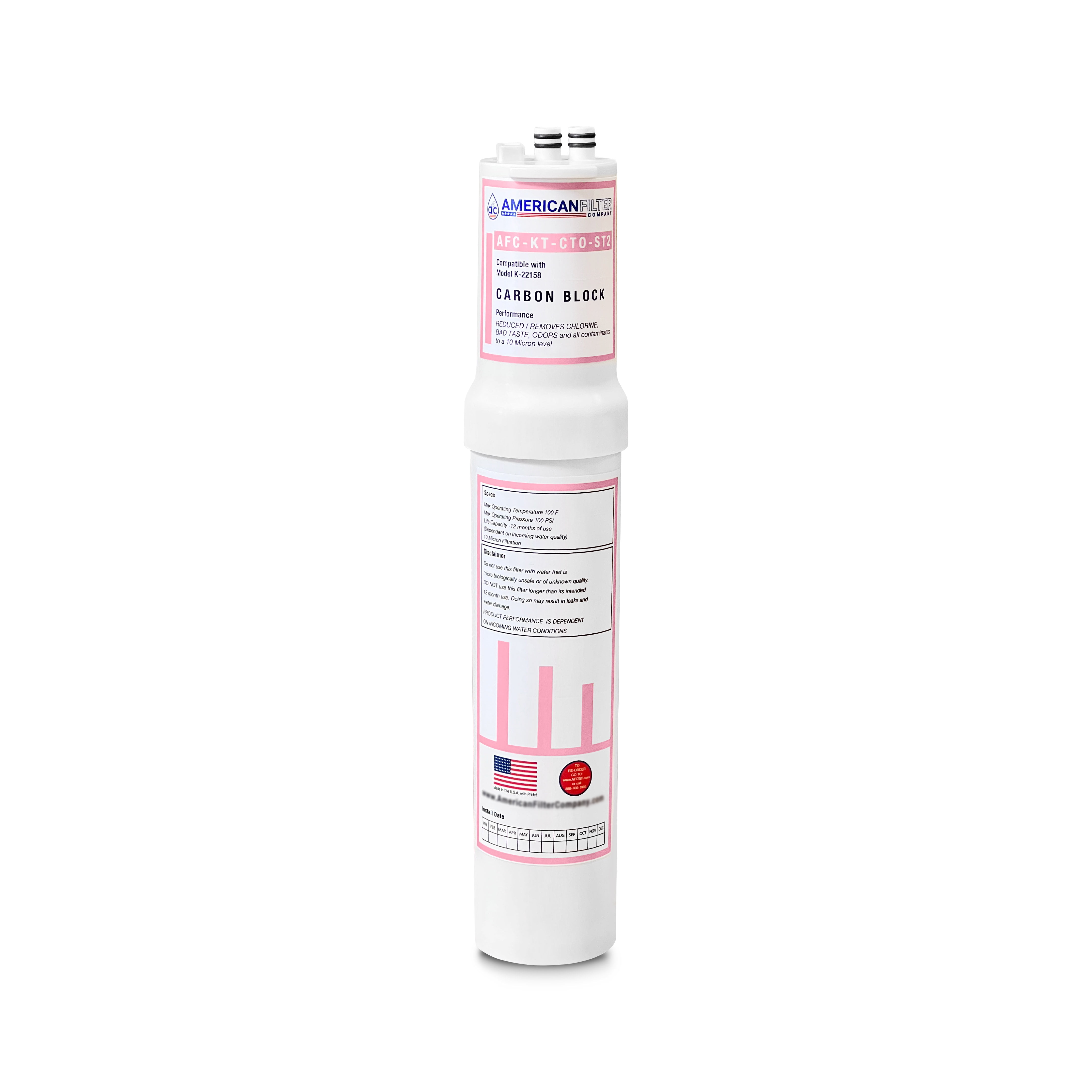 AFC White Carbon Block Under Sink Water Filter