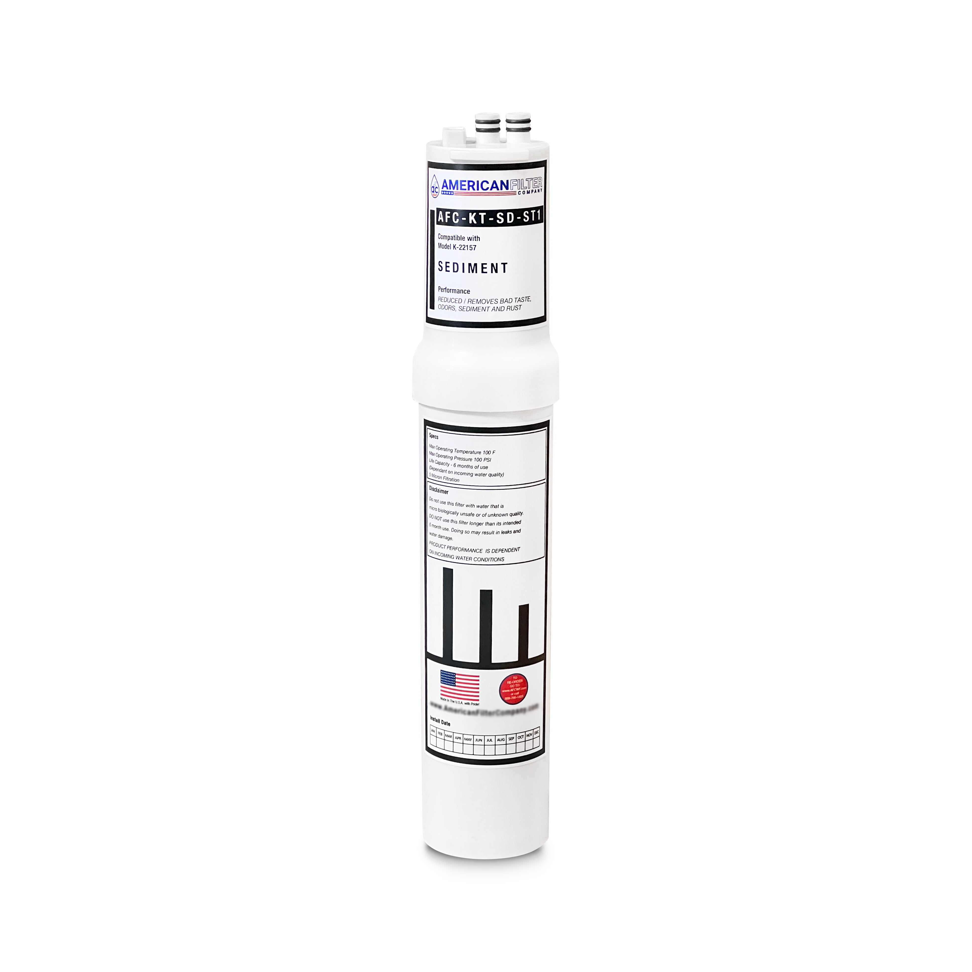 AFC White Sediment Water Filter Compatible with Kohler K-22157