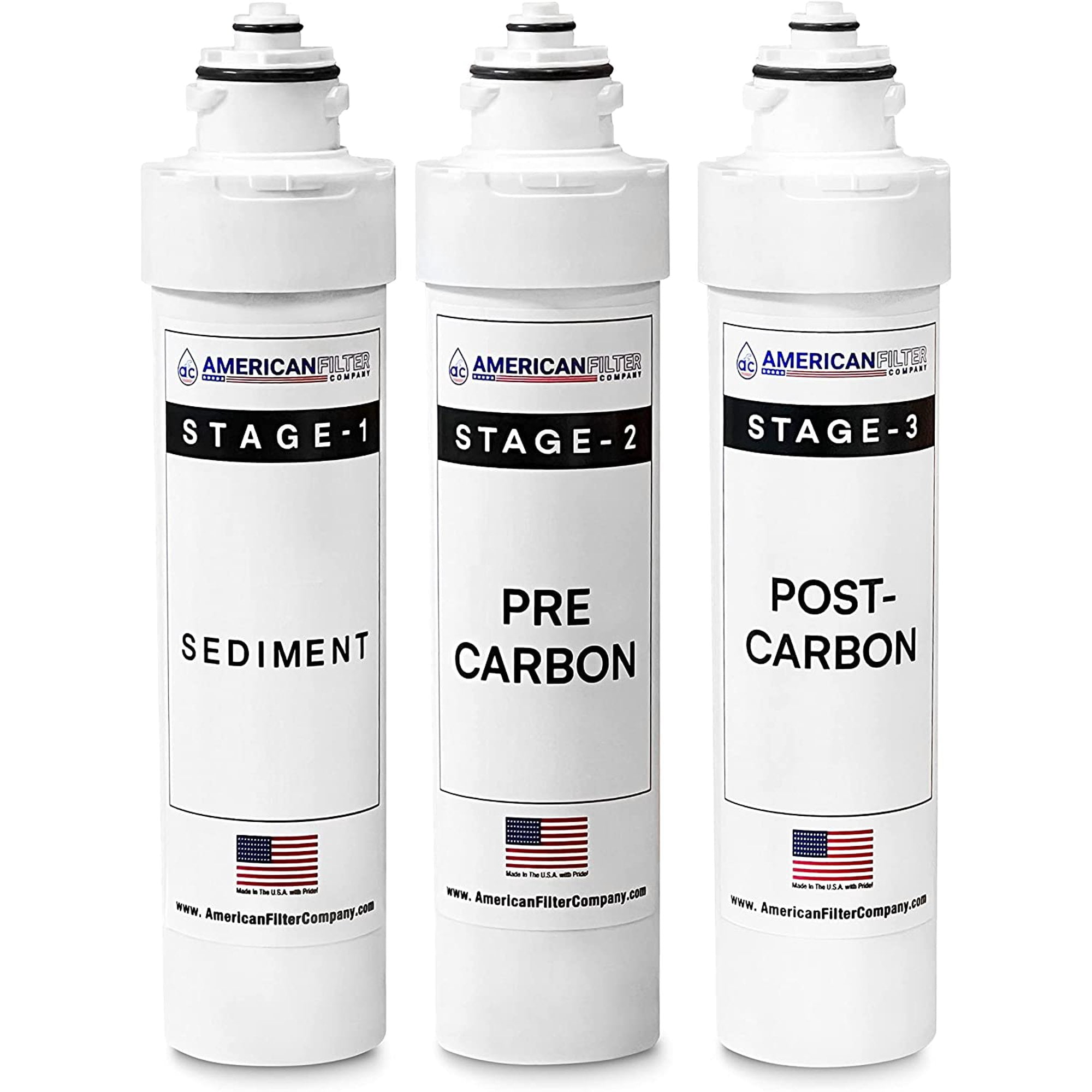 White Plastic 3-Stage Under Sink Replacement Water Filter