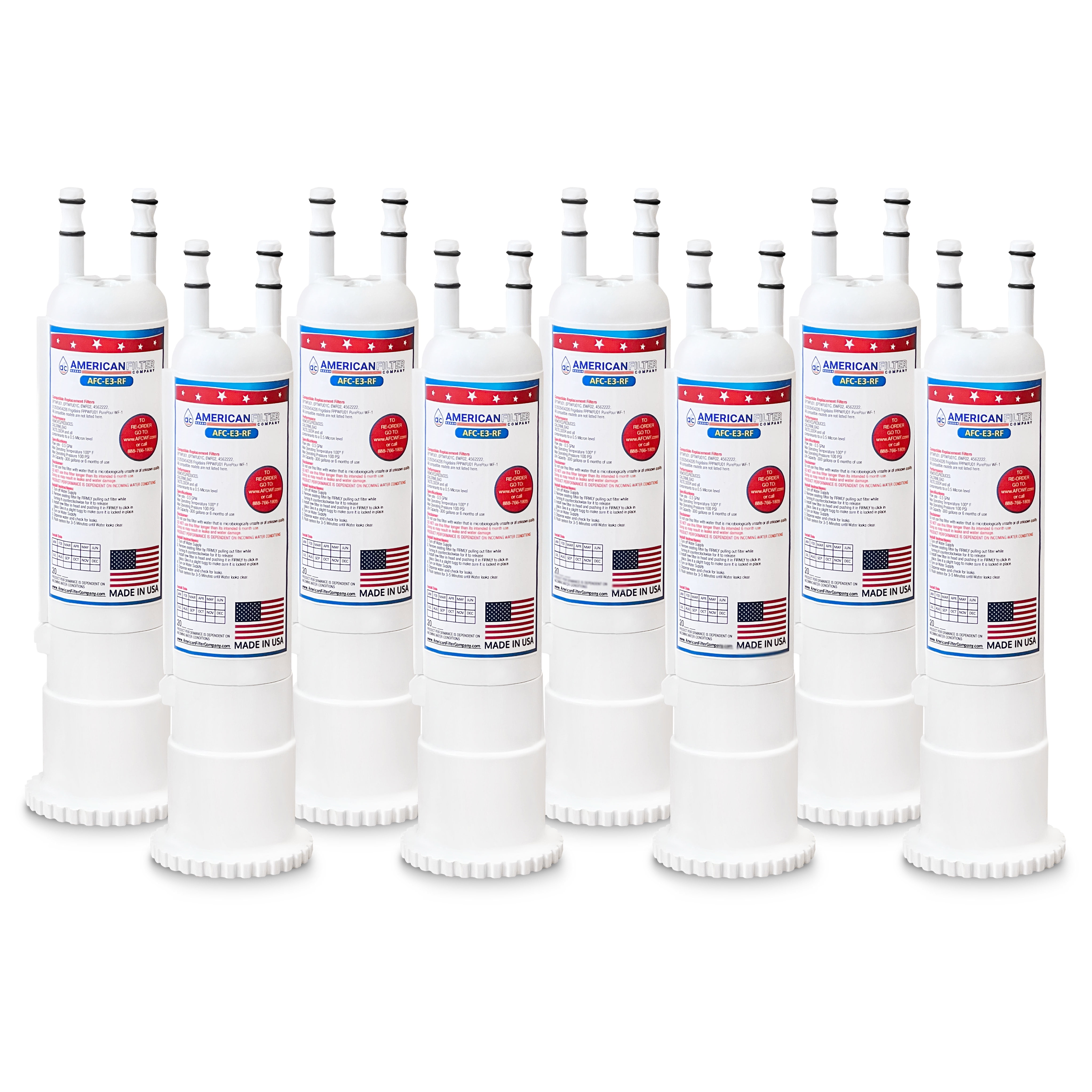 AFC Brand , Water Filters , Model # AFC-E3-RF , Compatible with Electrolux  E23BC69SPS, E23BC79SPS, EI23BC32SS - 4 Pack - Made in U.S.A. 