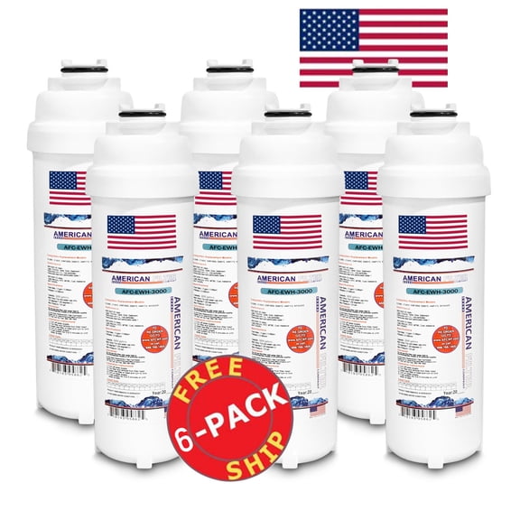 AFC Brand , Water Filters , Model # AFC-EWH-3000 , Compatible with Elkay® HWF172 - 6 Pack - Made in U.S.A.