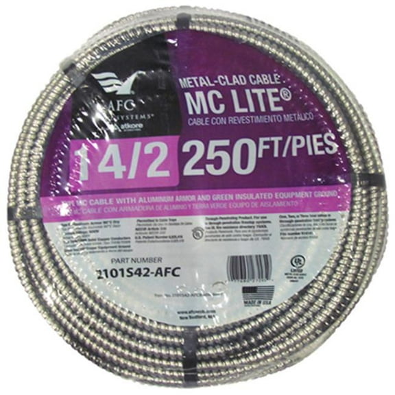 AFC Cable Systems 2101S42-AFC 250 ft. 14-2MC Aluminum Metal Clad Flexible Conduit