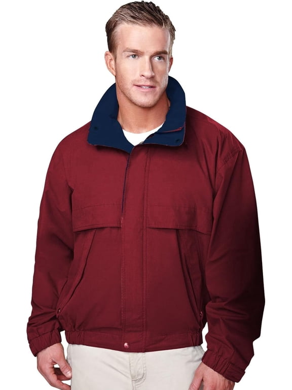AFC Men's Poplin Jacket Concealed Hood Water Resistant Coat Big & Tall Sizes