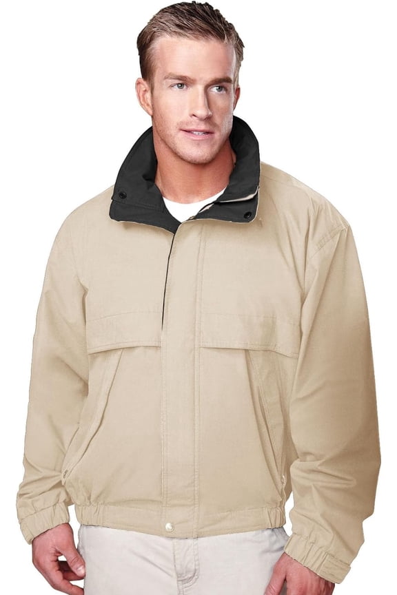AFC Men's Poplin Jacket Concealed Hood Water Resistant Coat Big & Tall Sizes