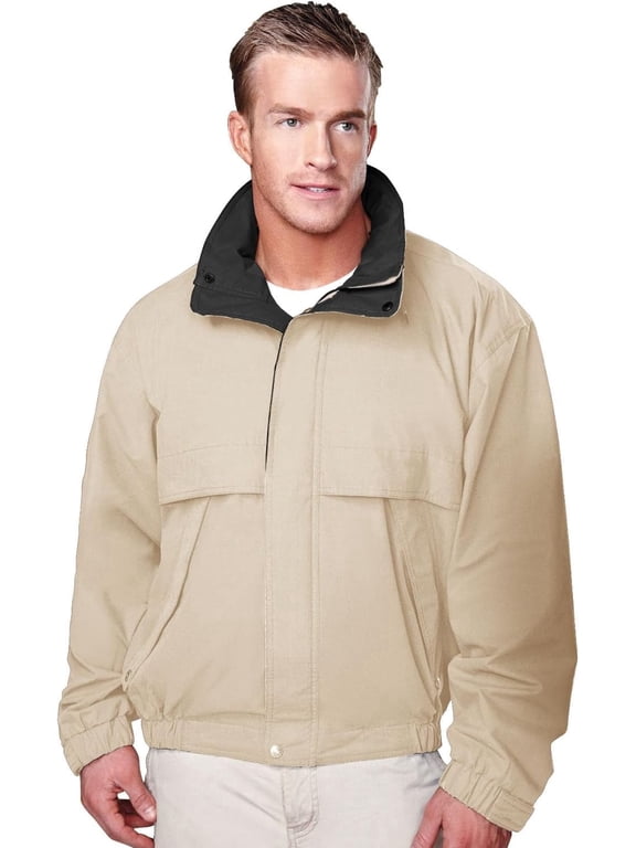 AFC Men's Poplin Jacket Concealed Hood Water Resistant Coat Big & Tall Sizes
