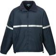 thumbnail image 1 of AFC Men's Safety Jacket Windproof Water Resistant Coat Navy Only in 3X & 4X, 1 of 5
