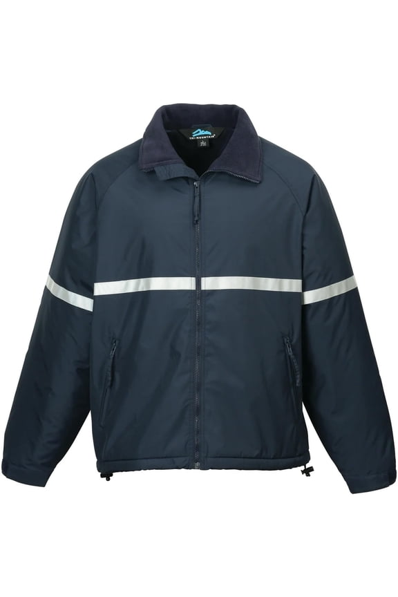 AFC Men's Safety Jacket Windproof Water Resistant Coat Navy Only in 3X & 4X