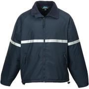 AFC Mens Safety Jacket Windproof Water Resistant Coat Navy Only in 3X & 4X