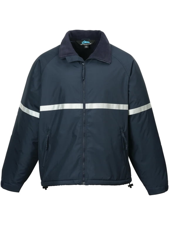 AFC Men's Safety Jacket Windproof Water Resistant Coat Navy Only in 3X & 4X