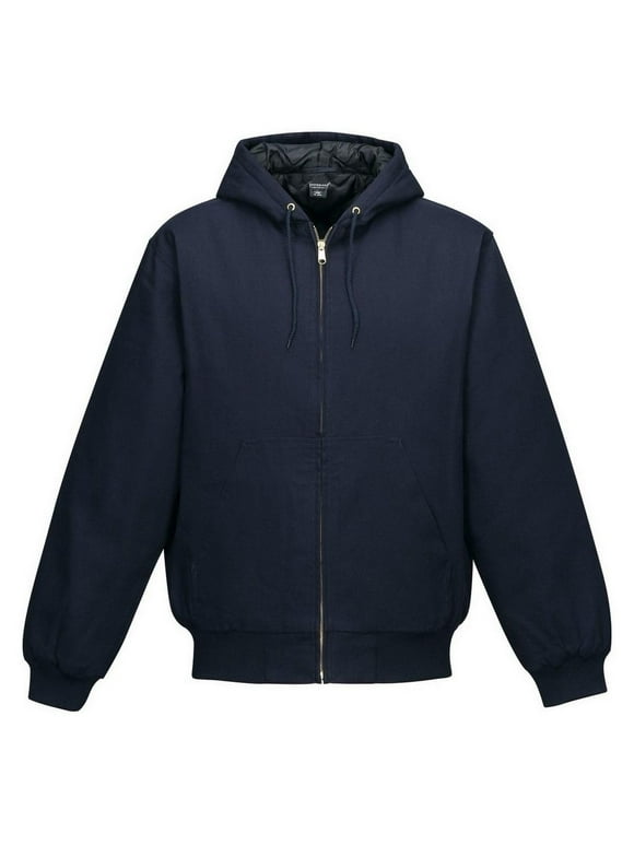 AFC Men's Workwear Hooded Jacket Quilted Lining Zip Up Warm Coat XL to 4X Tall