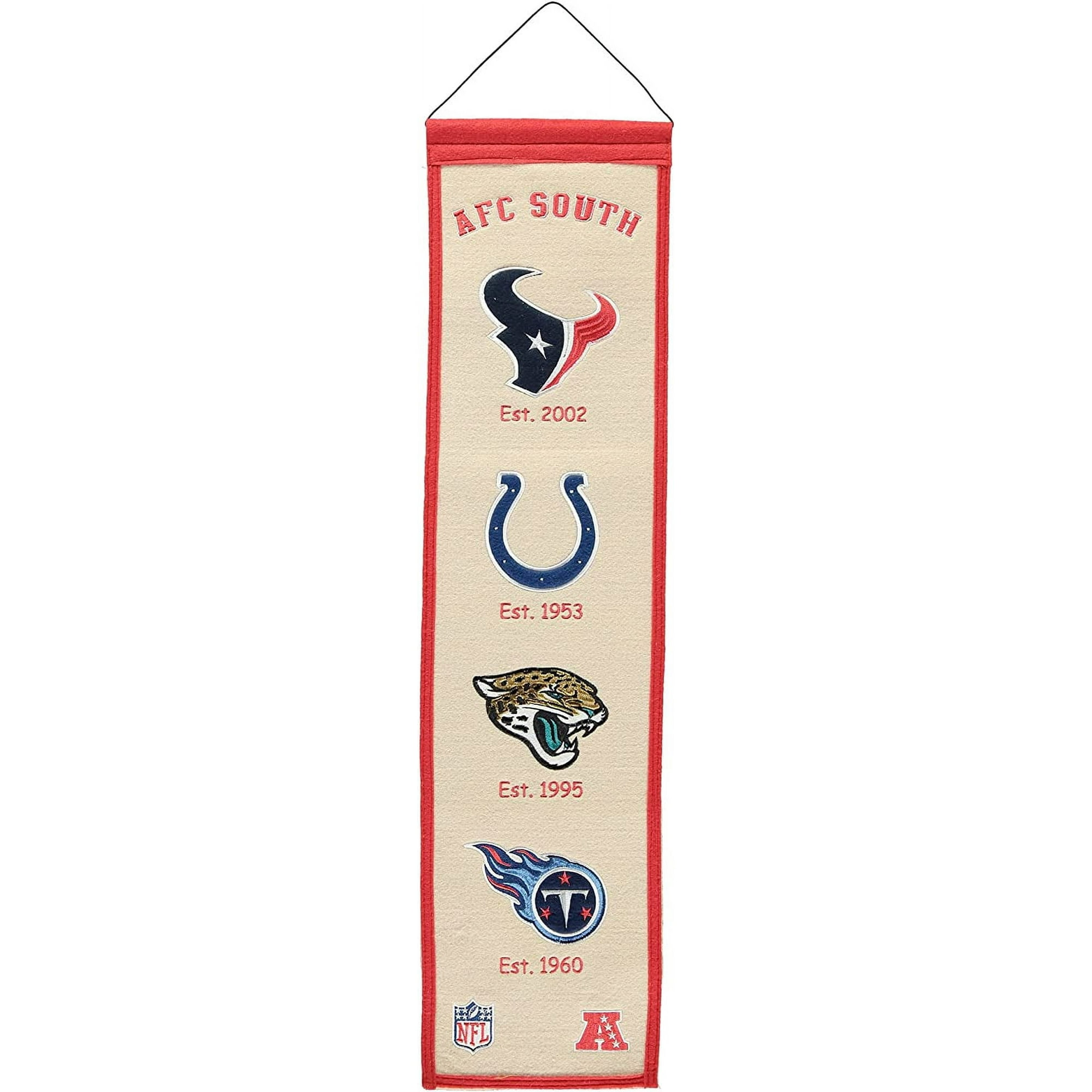 AFC South Division Rivalry Heritage Banner - Featuring Texans + Colts +  Jaguars + Titans 