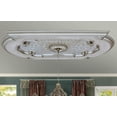 thumbnail image 1 of AFD Champagne Rectangular Chandelier Ceiling Medallion 94 inches, 1 of 7