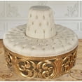 thumbnail image 1 of Gold Rococo Circular Cream Settee, 1 of 4