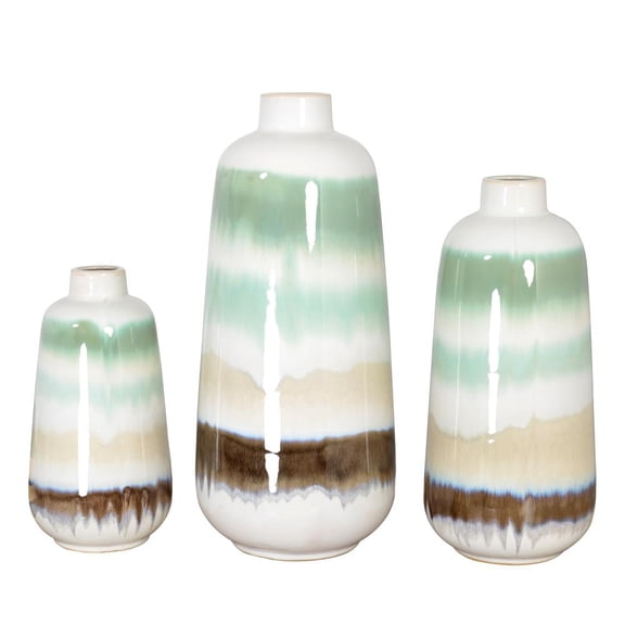 AFD Green Sand Vase Set of 3
