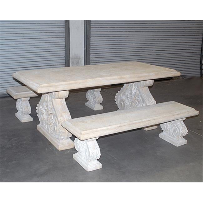 AFD Home 11028551 Resin KC Garden Table, Stone - Walmart.com