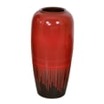 thumbnail image 1 of 31.50"H Medium Deep Red Tones Large Floor Standing flower Vase Porcelain, 1 of 1