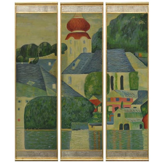 AFD Home 12007681 Van Gogh Series Village Triptec, Multicolor - 60 x 48 x 1.5 in.