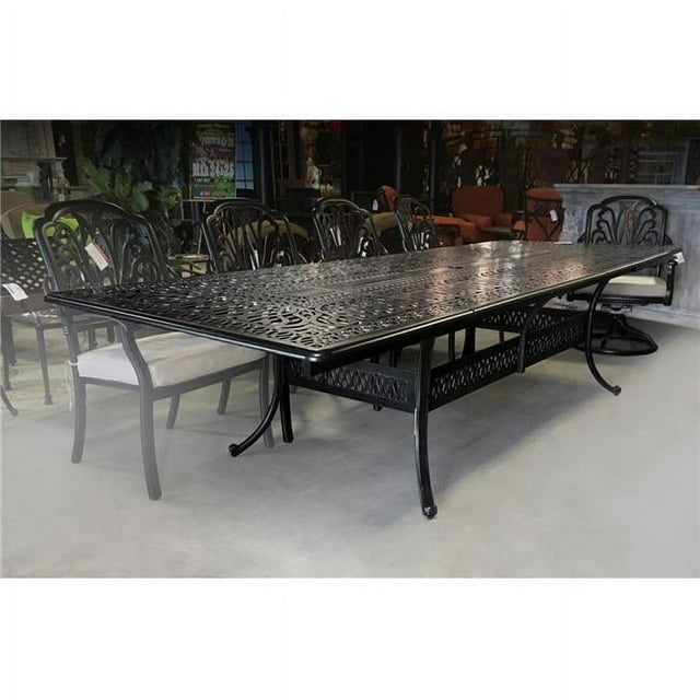 AFD Home 12011081 132 x 48 in. Elisabeth Aluminum Rectangular Extension Table, Brown