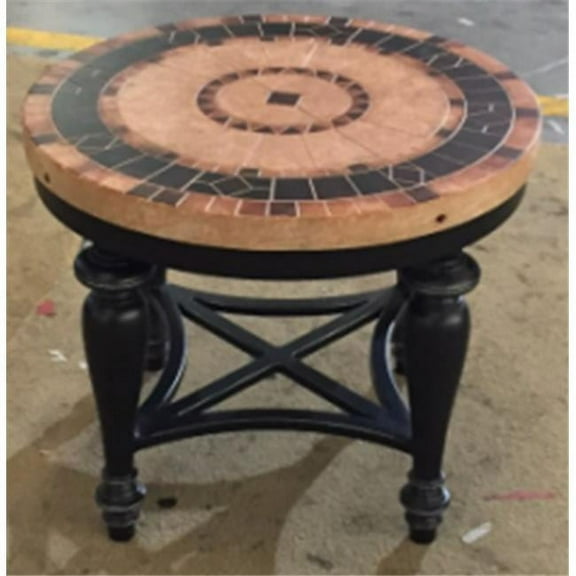 AFD Home 12011526 Astoria Tile End Table, Multicolor - 17 x 21 x 21 in.