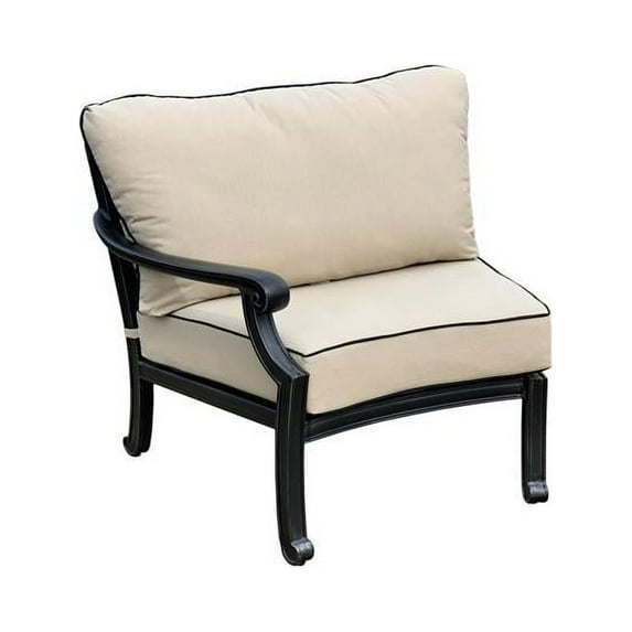 AFD Home 12011527 Aluminum & Sunbrella KC Astoria Right Arm Facing Seat, Multi Color