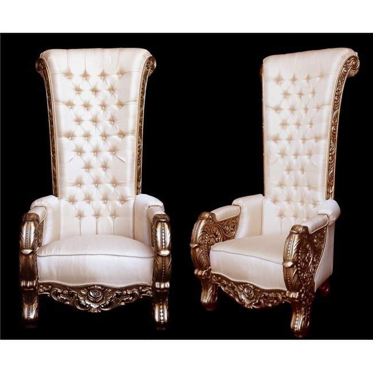 AFD Home 12014225 Hardwood Palace Platine High Back Chair