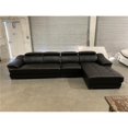 thumbnail image 1 of AFD Home 12014267 Micro Leather Gabrulatail Sectional - Black, 1 of 1