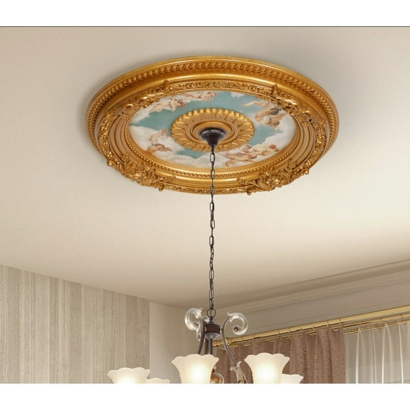 AFD Home 24in Cherub Sky Ceiling Medallion Multi