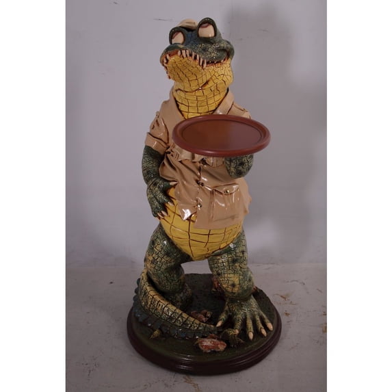 Crocodile Butler with Tray 39"