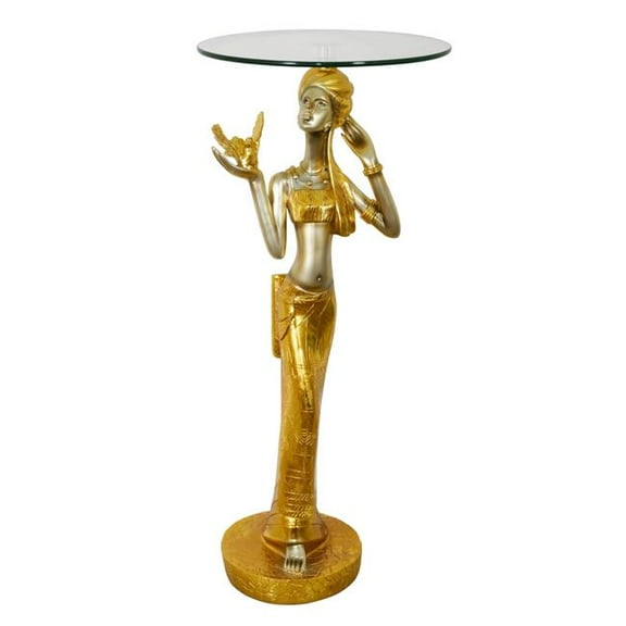 AFD Home Golden Lady Pedestal Table