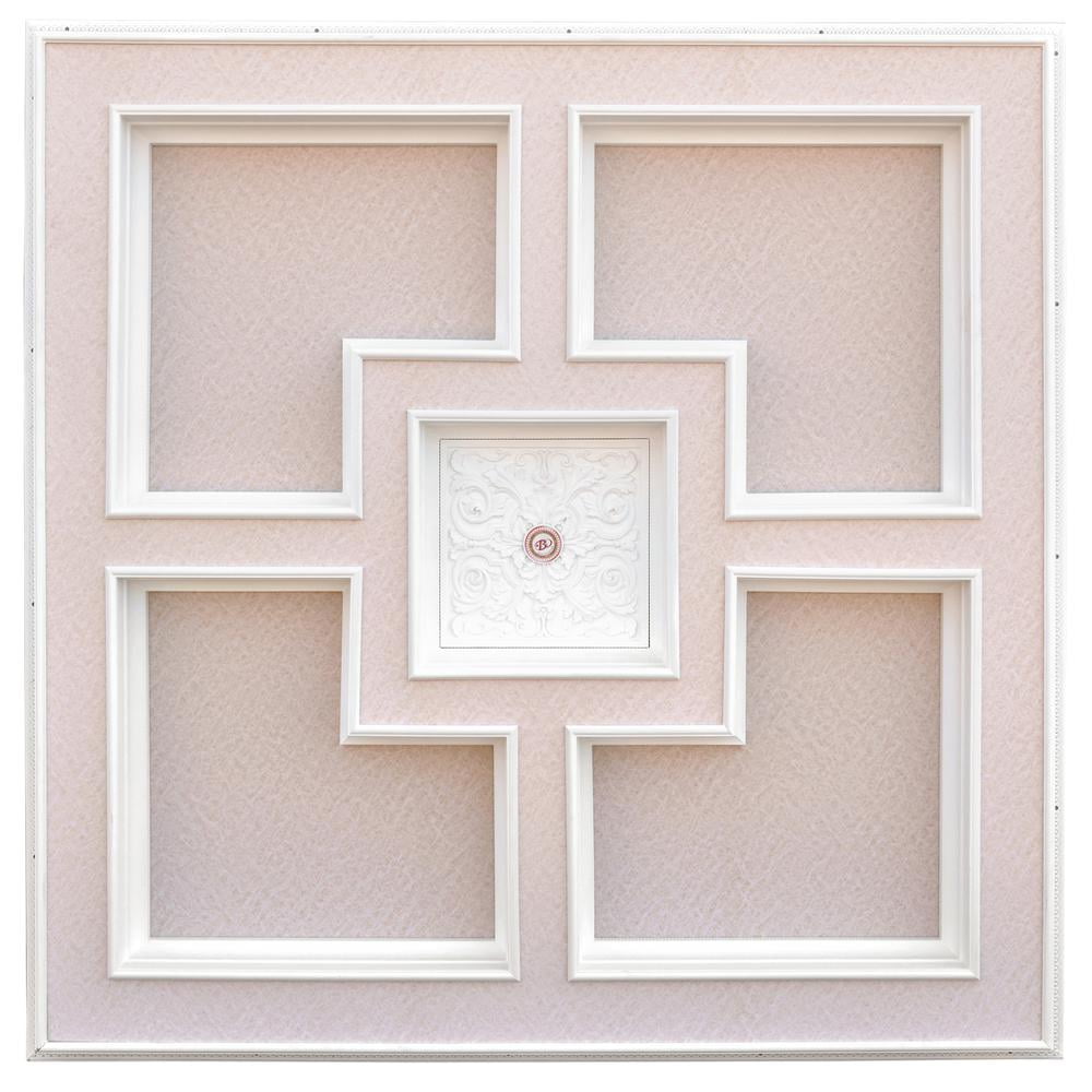 Majestic High Sheen White Polystyrene Square Ceiling Medallion