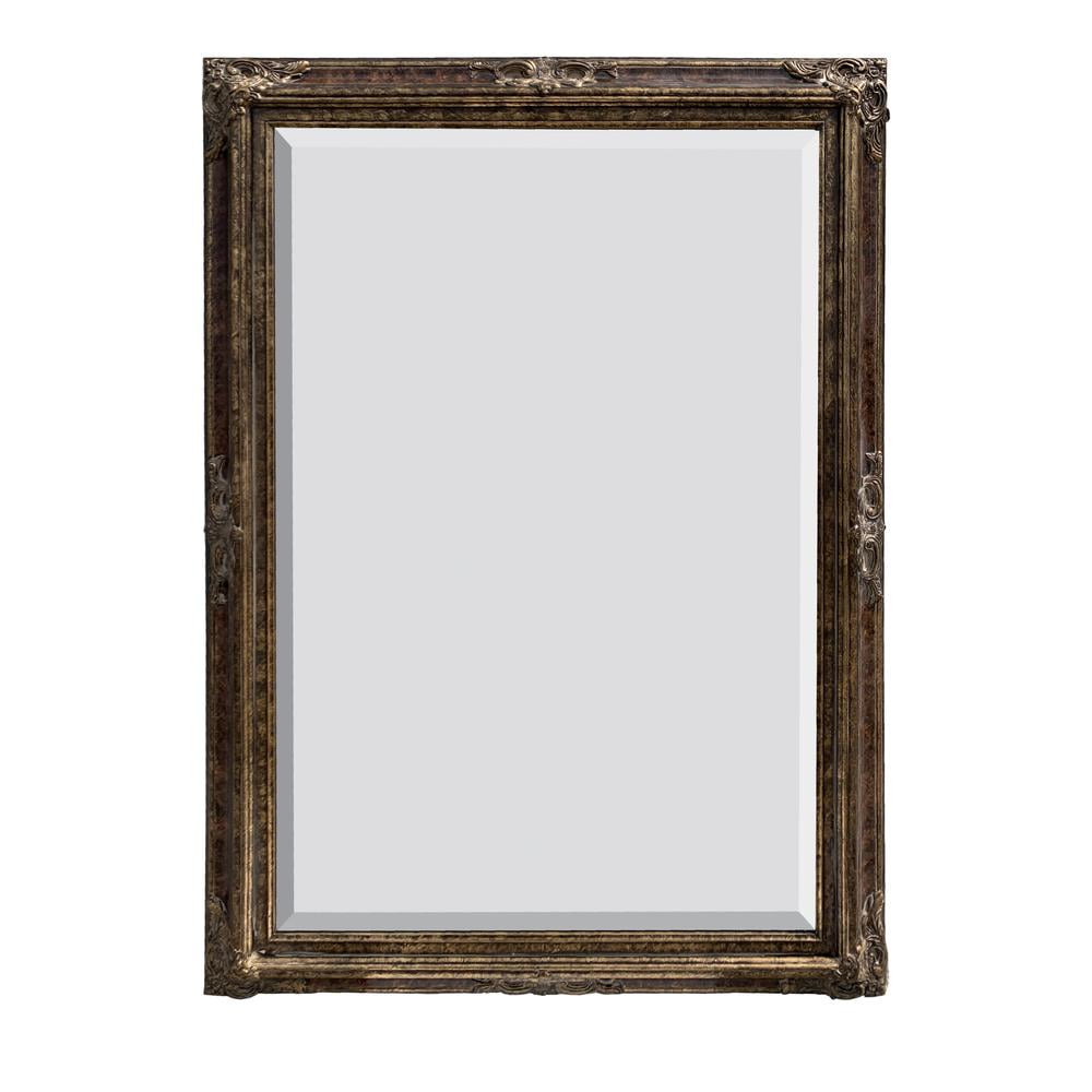 Grand Victorian Antique Gold Wood Rectangular Mirror