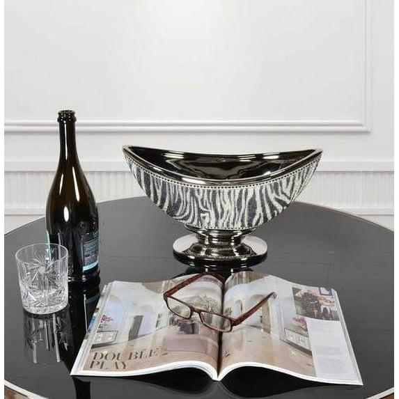 AFD Reflective Zebra Center Piece Bowl