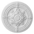 thumbnail image 1 of White Scroll Rose Chandelier Ceiling Medallion 28 Inch Dia, 1 of 4
