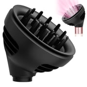 AFDD Wave Curl Diffuser Attachment compatible with Dyson Airwrap HS01 HS05 HS08 Upgraded Hair Diffuser Nozzle Dome and Diffuse Modes to Dryer Faster and Define Curls Hair Black